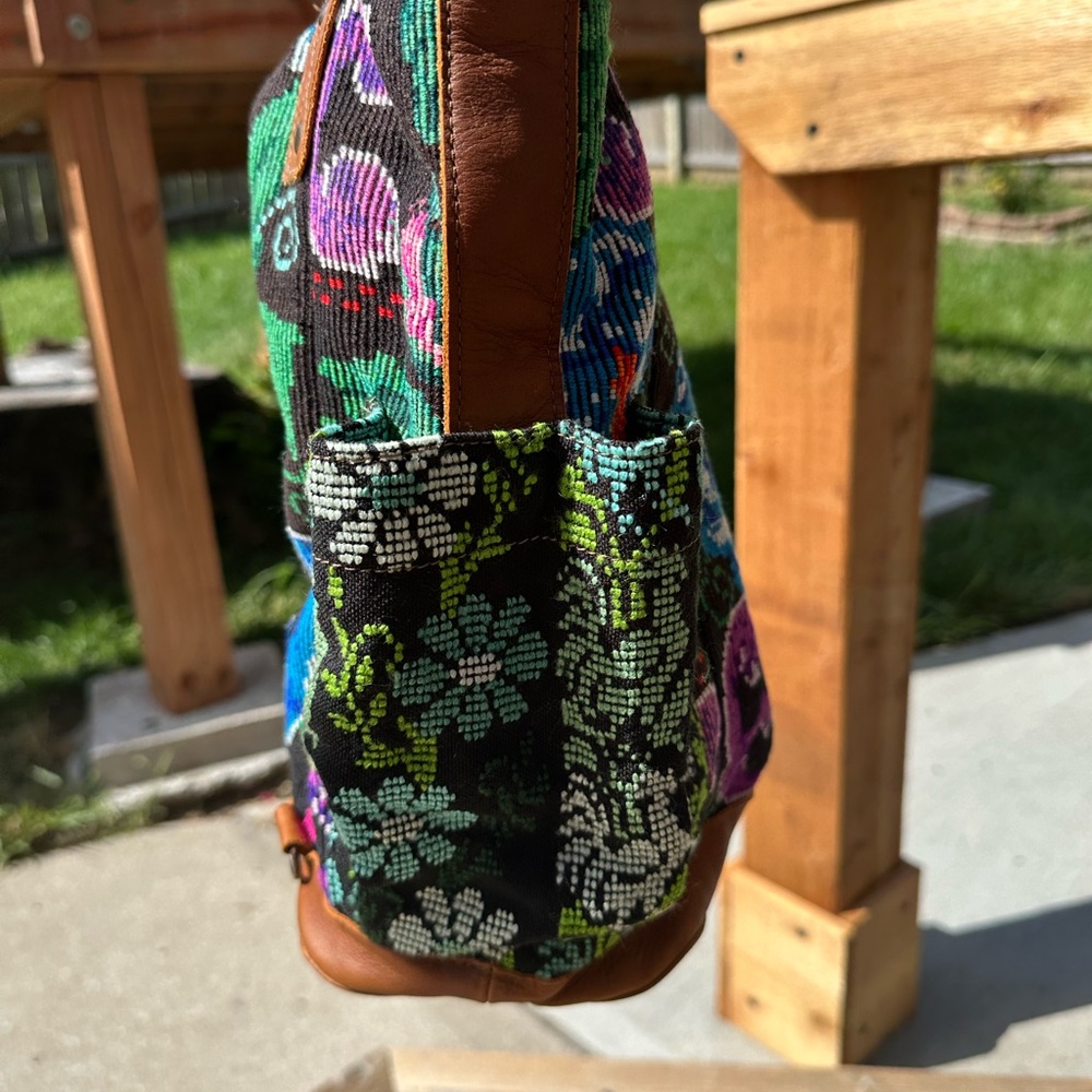 Colorful Floral Patterned Tote Bag - Picture 2 of 5